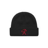 Big 'R' Embroidered Black Beanie