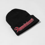 Raaainieeer Black Cuff Beanie