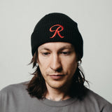 Big 'R' Embroidered Black Beanie